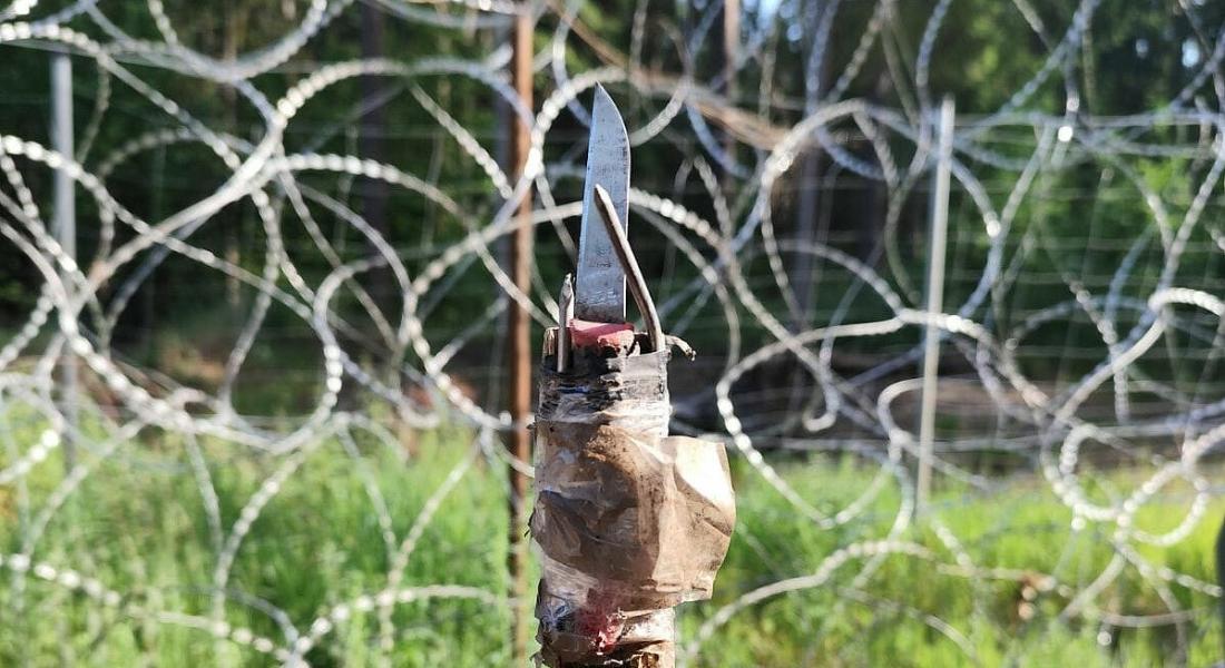 Nóż użyty do ataku na Straż Graniczną. Fot. mat.pras / POSG